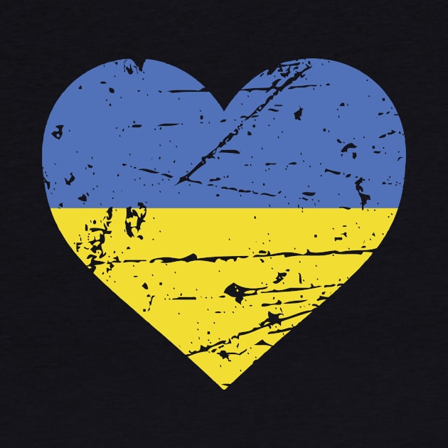 Ukraine Heart Flag Ukrajina Patriot Fan by Super Fresh Art